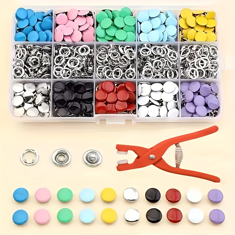 Snap Button Plier - 100 Peças de Botões de Costura