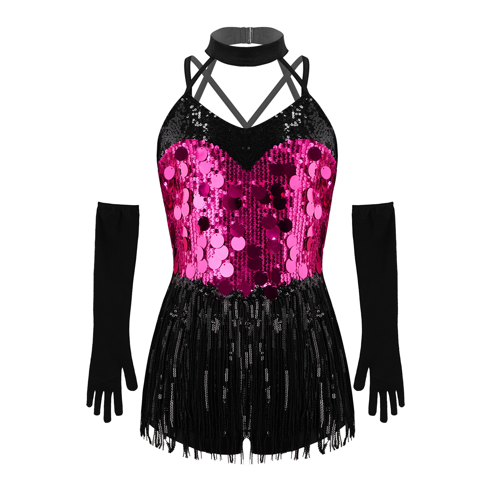 Sewing Vest - Vestido de Dança Latina para Meninas