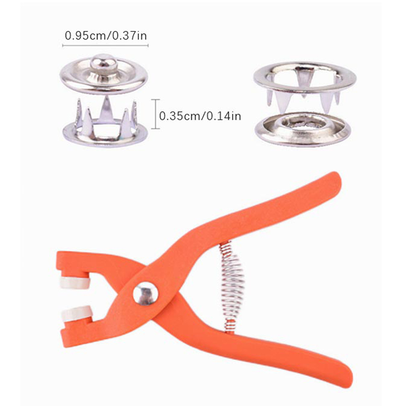 Snap Button Plier - 50/100 Peças de Botões de Costura