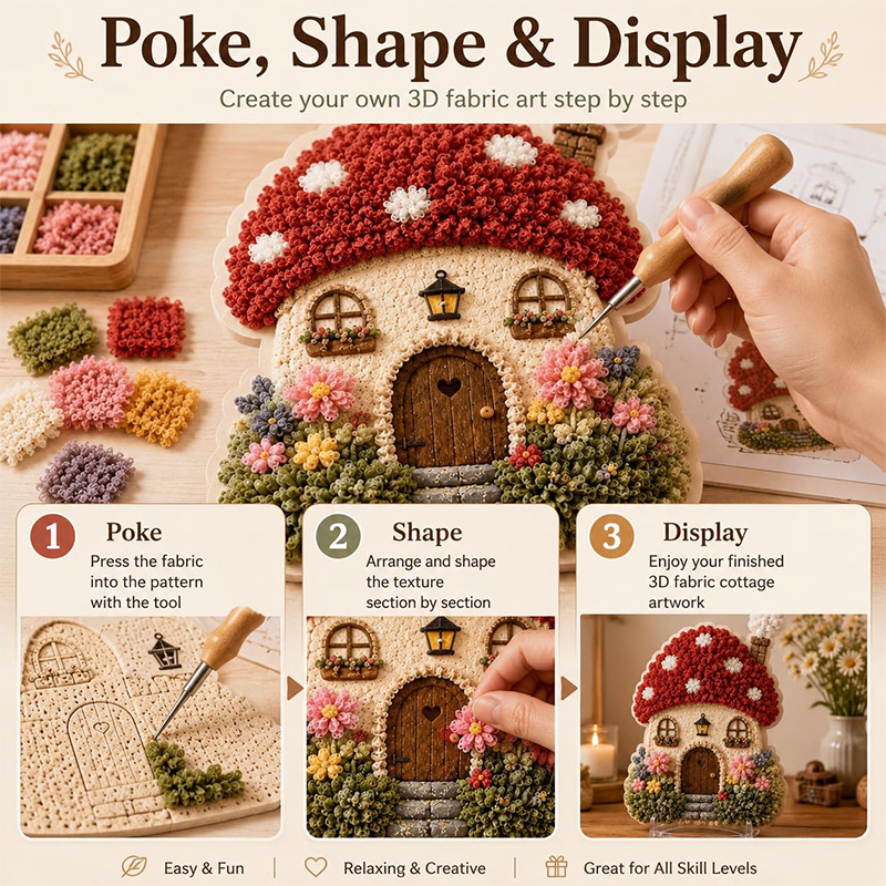 Kit DIY de Arte Poke 3D Casa C - Sewing Art avaliação e preço