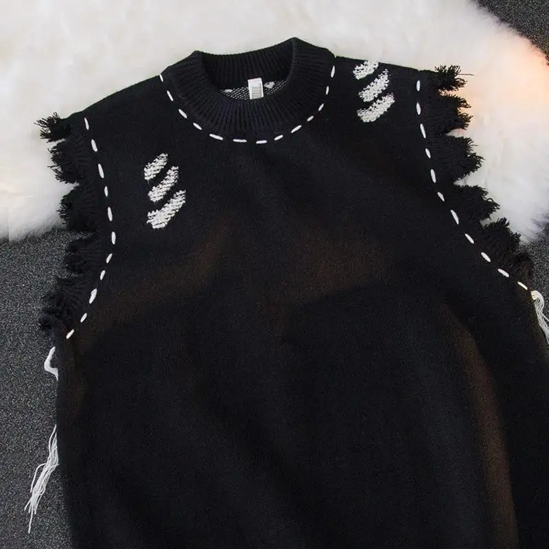 Suéteres hippie de malha sem m - Sewing Vest avaliação e preço