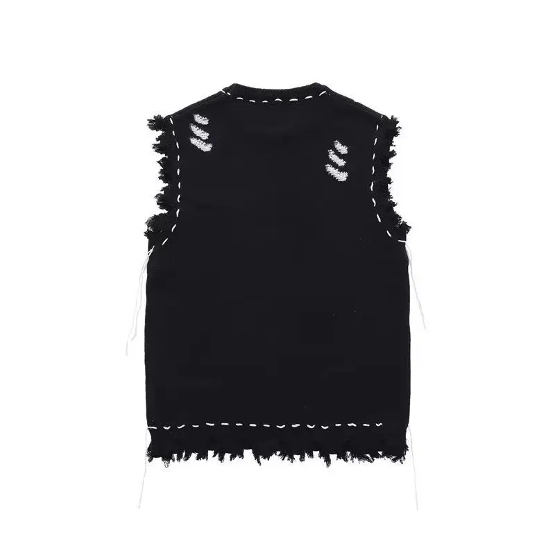 Suéteres hippie de malha sem m - Sewing Vest avaliação e preço