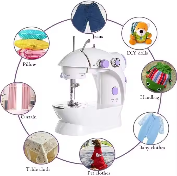 Mini máquinas de costura elétr - Sewing Machine In Textile Industry avaliação e preço