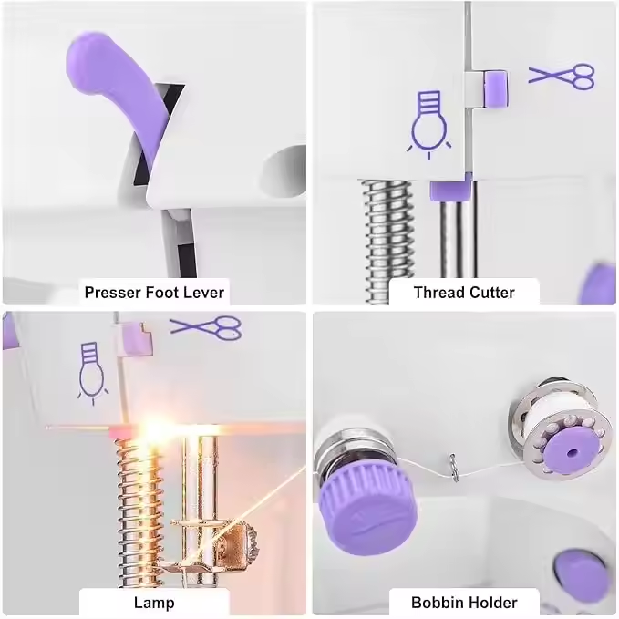 Mini máquinas de costura elétr - Sewing Machine In Textile Industry avaliação e preço